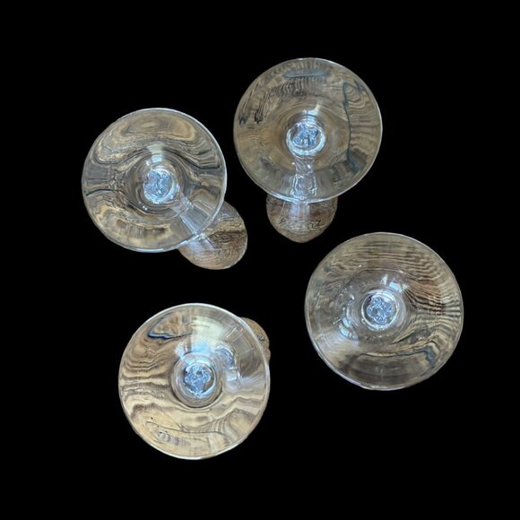 Vintage Cristal D'Arque Durand-Angelique Clear Champagne Flutes - Set of 4 - Picture 2 of 4